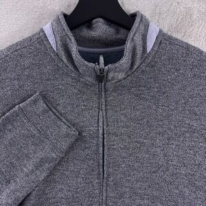 Johnnie O Quarter Zip Sweater Mens‎ Size XL Gray Heather Fleece Pullover